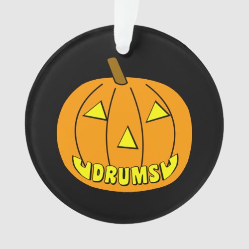 Drums Halloween Pumpkin  Ornament