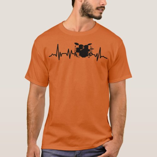 Drums Heartbeat Drummers percussionists T_Shirt