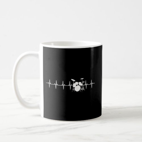 Drums Heartbeat For Drummers Percussionists Drum Coffee Mug