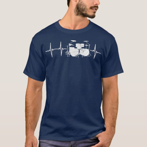 Drums Heartbeat Rock Music Lover Gifts Band T_Shirt