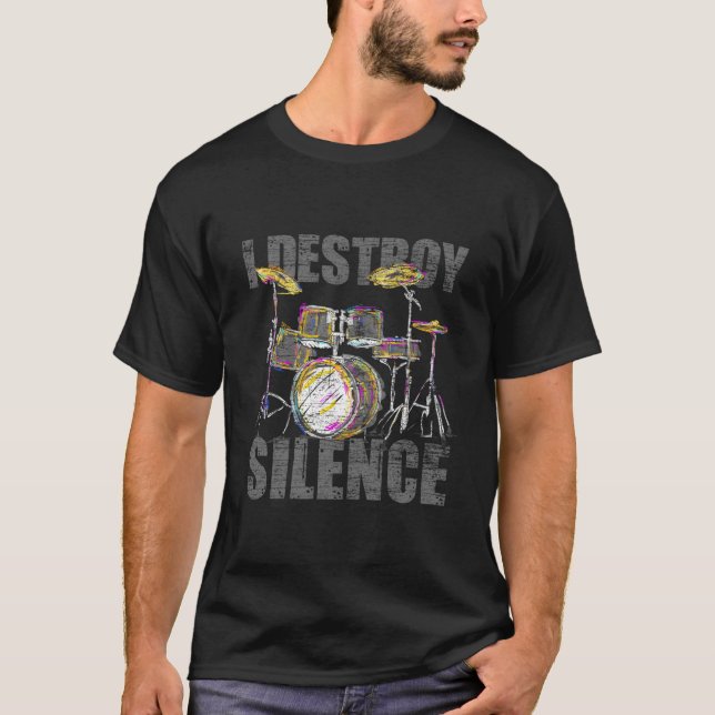 Drums Hoodie - Music Drummer Musical Instrument Gi T-Shirt (Front)