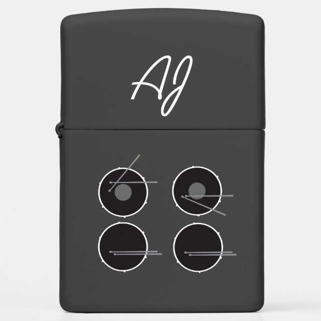 Drums Monogram Zippo Lighter (Front)