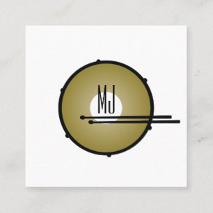 Drums Monogrammed Drummer Business Card