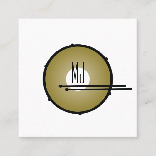 Drums Monogrammed  Drummer Business Card