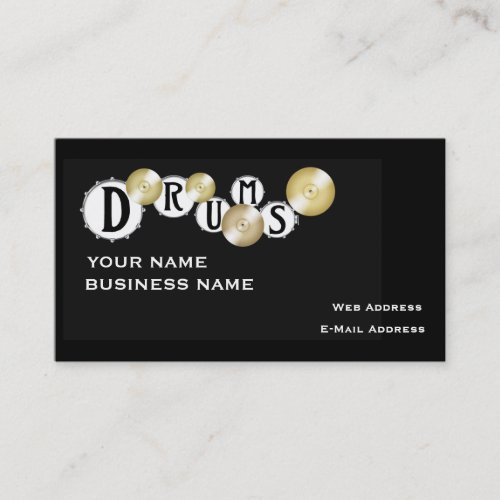 Drums _ Music Business Card
