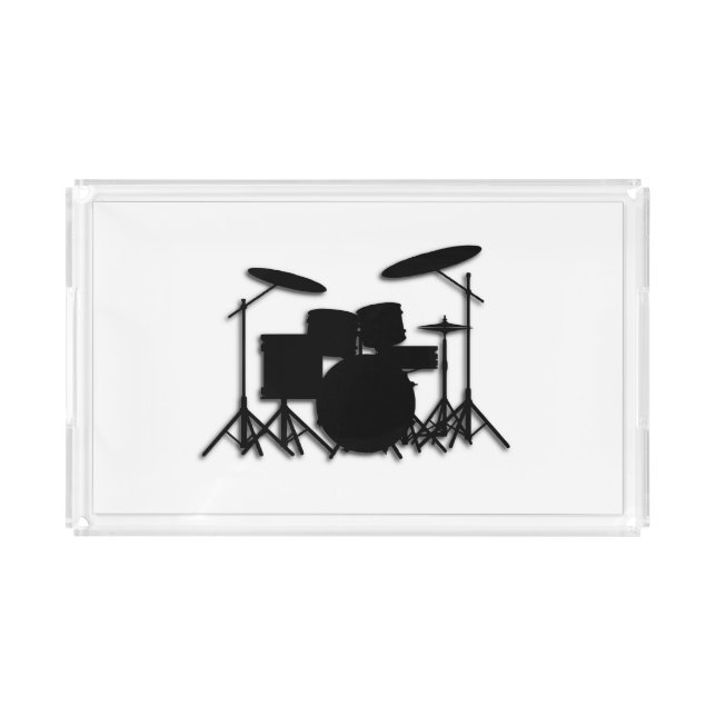 Drums Music Design Acrylic Tray (Front)