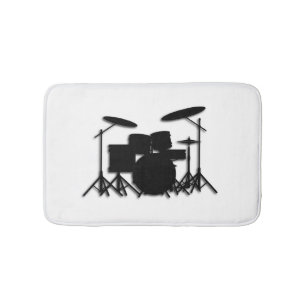 Drum Set Bathroom Accessories Zazzle Drums Music Design Bathroom Mat