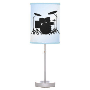 Drums Music Design Blue Table Lamp