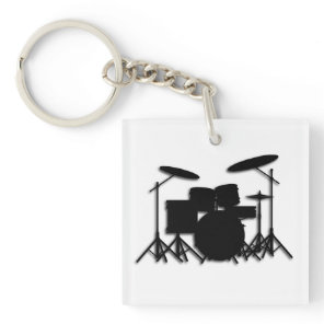 Drums Music Design Keychain