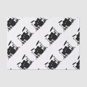 Drums Music Design Shower Curtain Tissue Paper