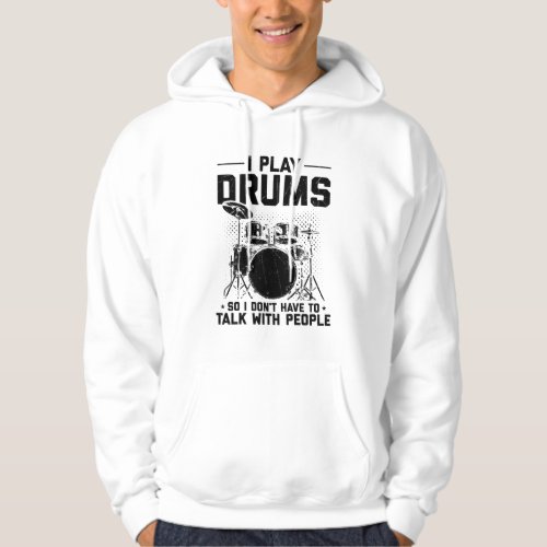 Drums  Musical Instrument Drummer Gift Hoodie