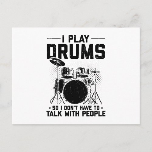Drums  Musical Instrument Drummer Gift Postcard