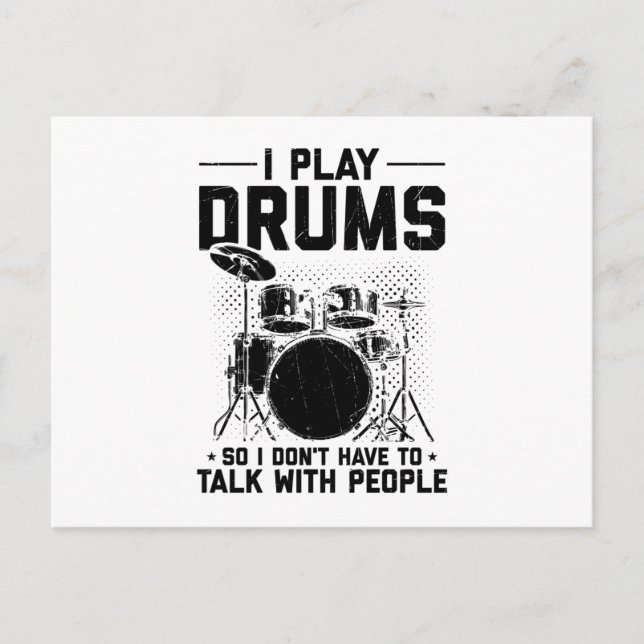 Drums | Musical Instrument Drummer Gift Postcard (Front)