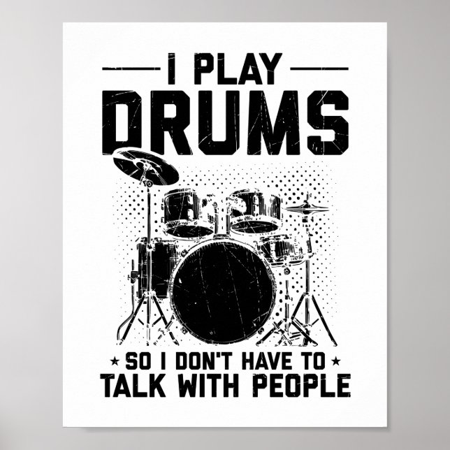 Drums | Musical Instrument Drummer Gift Poster (Front)
