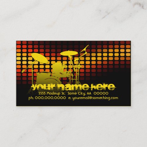 drums : musicmeterz business cards