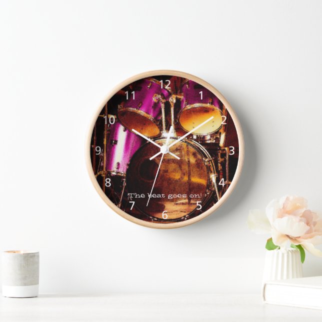 Drums, Outdoor Jam Acrylic Wall Clock (Home)