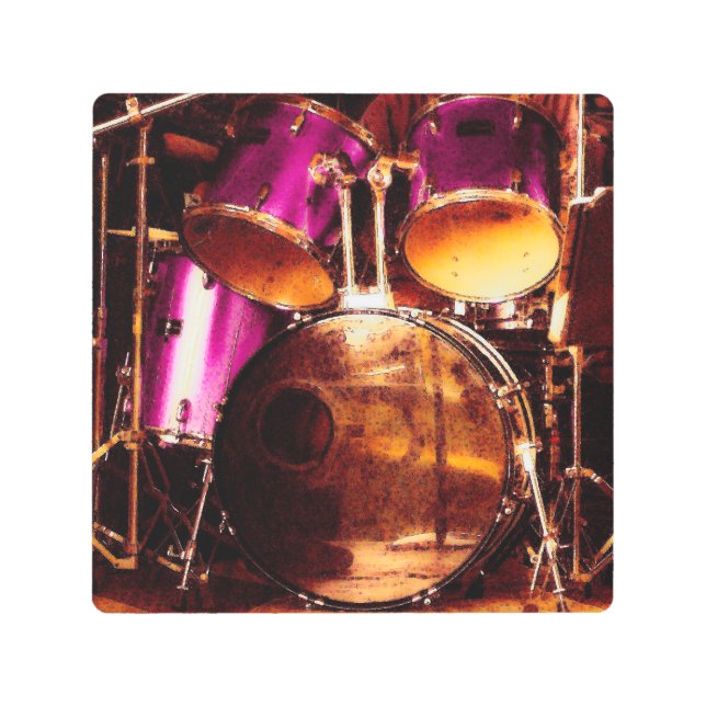 Drums, outdoor jam metal print (Front)