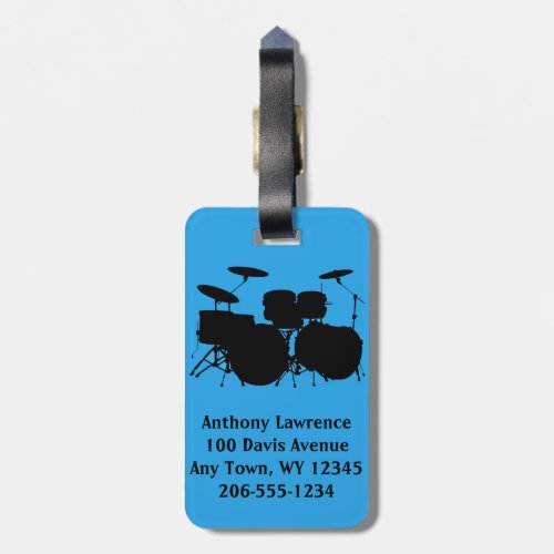 Drums Percussion Design Luggage Tags