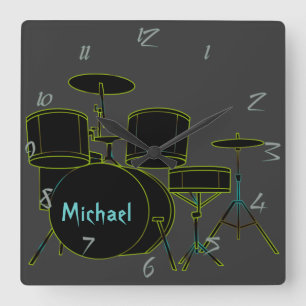 Drums Personalized Wall Clock