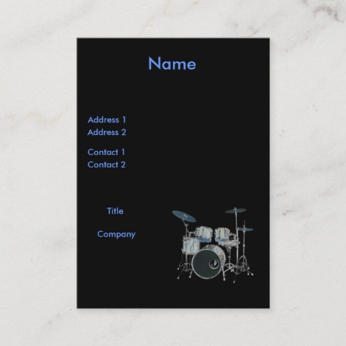 Drums Profile Card Business Card Templates