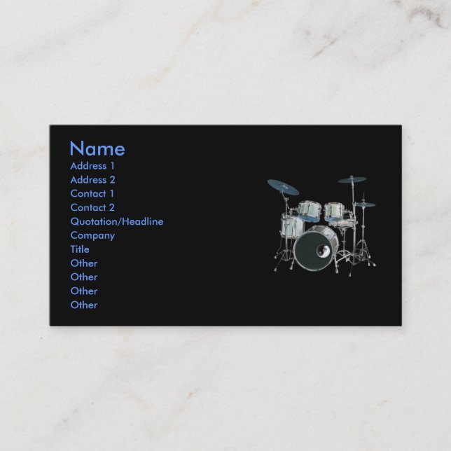 Drums Profile Card (Front)