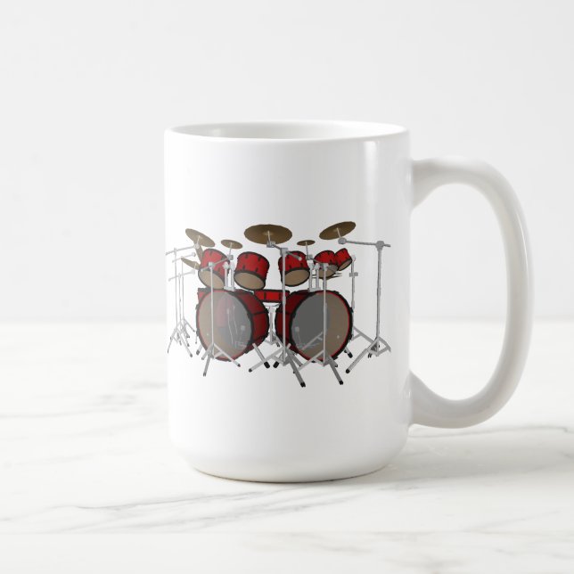Drums: Red Drum Kit: 3D Model: Coffee Mug (Right)