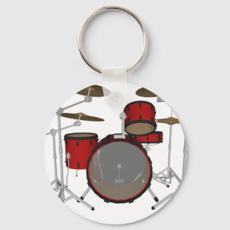Drums: Red Drum Kit: 3D Model: Keychain