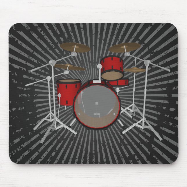 Drums: Red Drum Kit: 3D Model: Mousepad (Front)