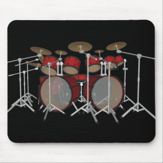 Drums: Red Drum Kit: 3D Model: Mousepad