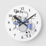Drums Round Clock