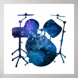 Drums Silhouette Poster