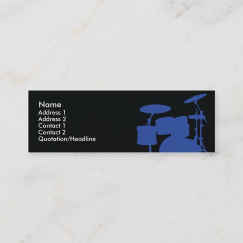 Drums - Skinny Business Card Templates