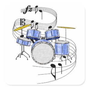 Drums Square Sticker