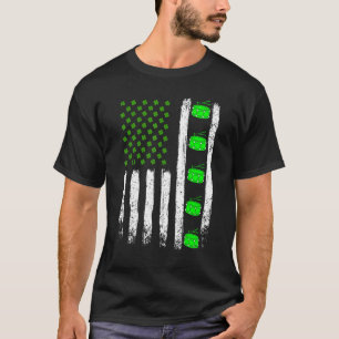 Drums St Patrick's Day Vintage Irish American Flag T-Shirt