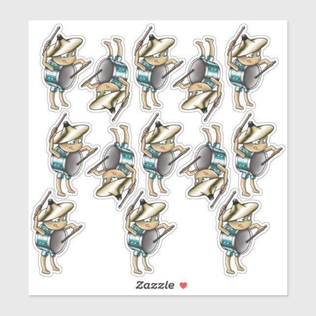 Drums Sticker (Sheet)