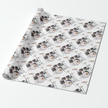 Drums Tools Percussion Music Concert Wrapping Paper by Everstock at Zazzle
