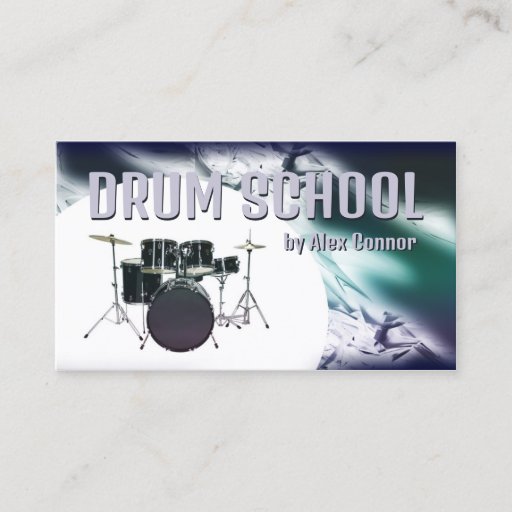 Customizable Drums Tutor Business Card