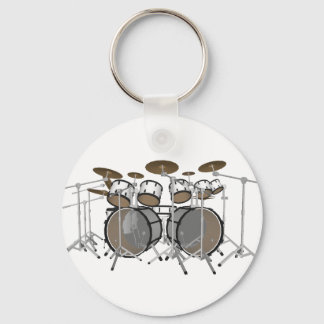 Drums: White Drum Kit: 3D Model: Keychain