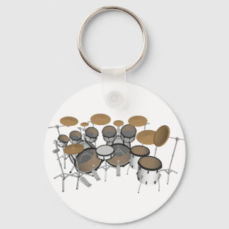 Drums: White Drum Kit: 3D Model: Keychain
