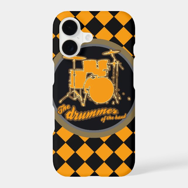 Drums Yellow Black rock Case-Mate iPhone Case (Back)