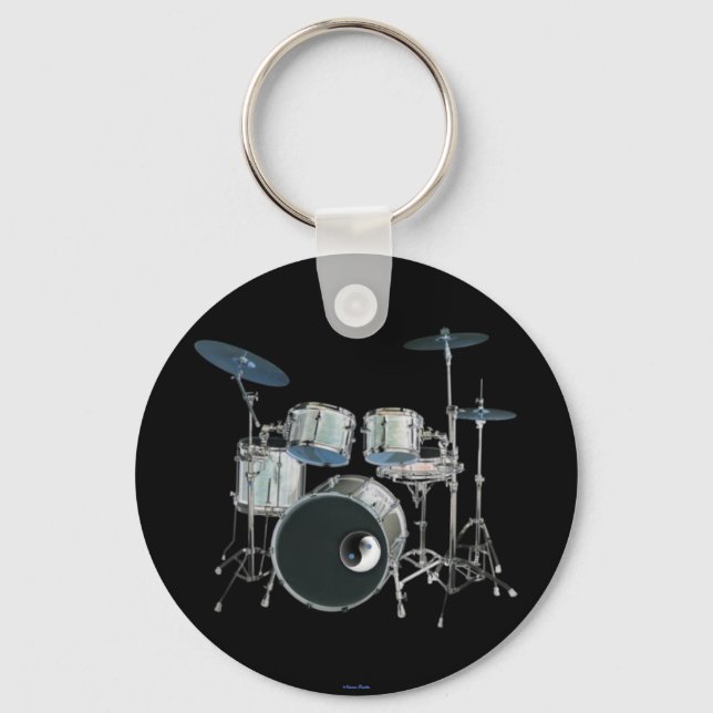Drums & Yin-Yang Keychain (Front)