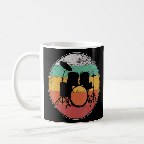 Drumset Drummer Drums Retro Vintage  Coffee Mug