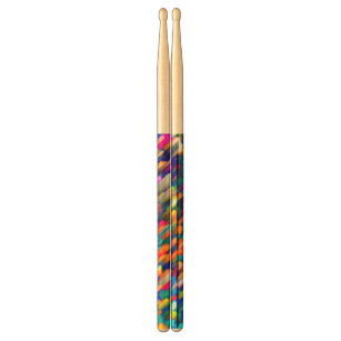Drumsticks Colorful digital art splashing