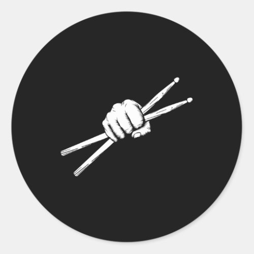 Drumsticks Drummer Drumset Drums Classic Round Sticker