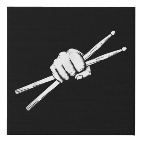 Drumsticks Drummer _ Drumset Drums Gift  Faux Canvas Print