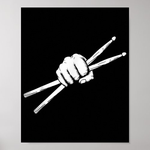 Drumsticks Drummer _ Drumset Drums Gift  Poster