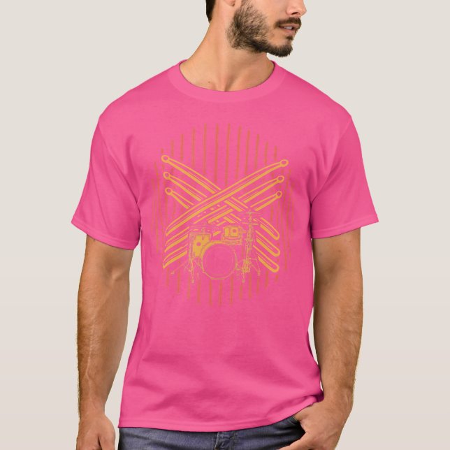 Drumsticks Drummer  Drumset Drums T-Shirt (Front)