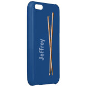 Drumsticks iphone Case for Drummers Your Color (Back Right)