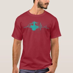 Drumsticks Music Musician Heartbeat Drums T-Shirt
