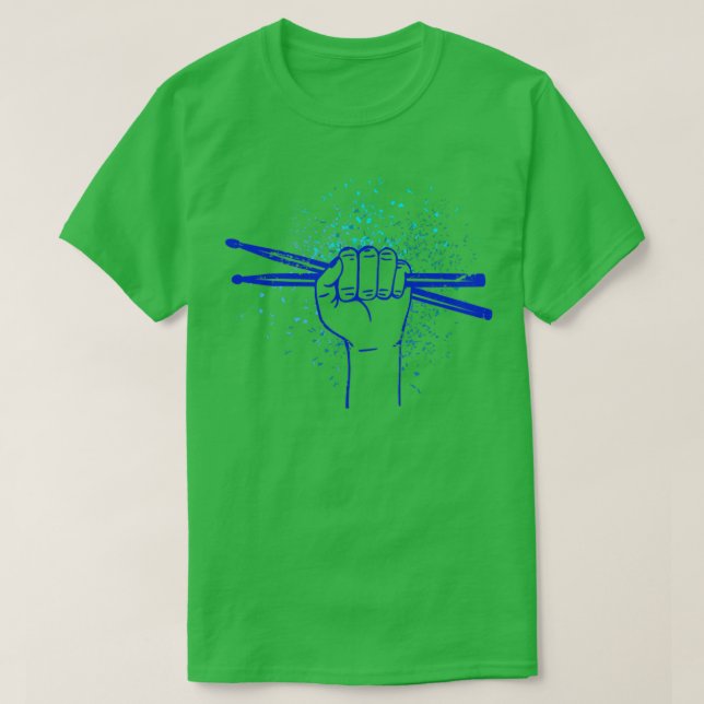 Drumsticks Rock Drummer Drums T-Shirt (Design Front)